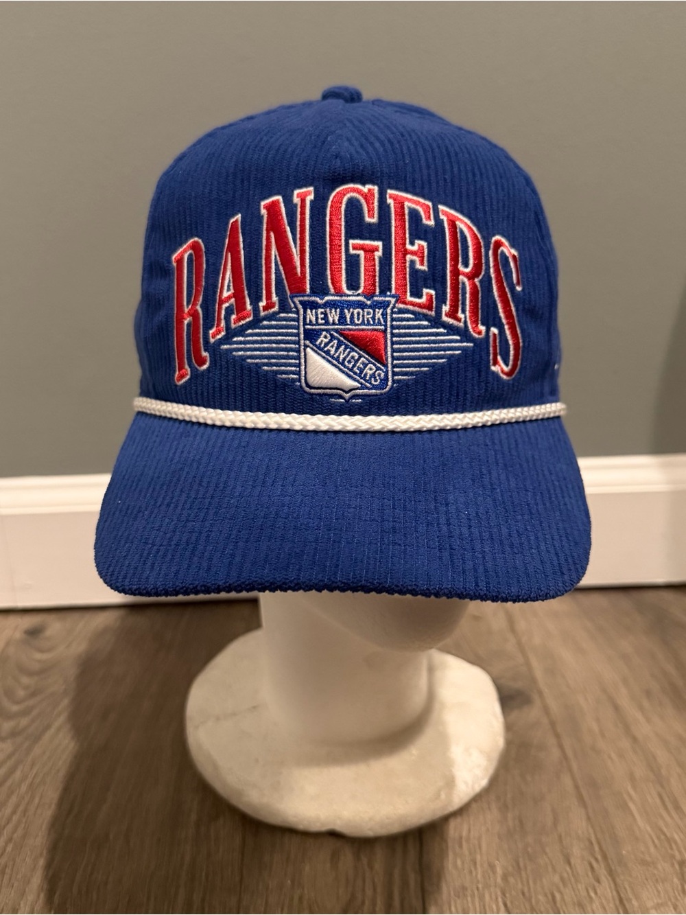 47 Brand Blue Corduroy Cap with White Embroidered Logo